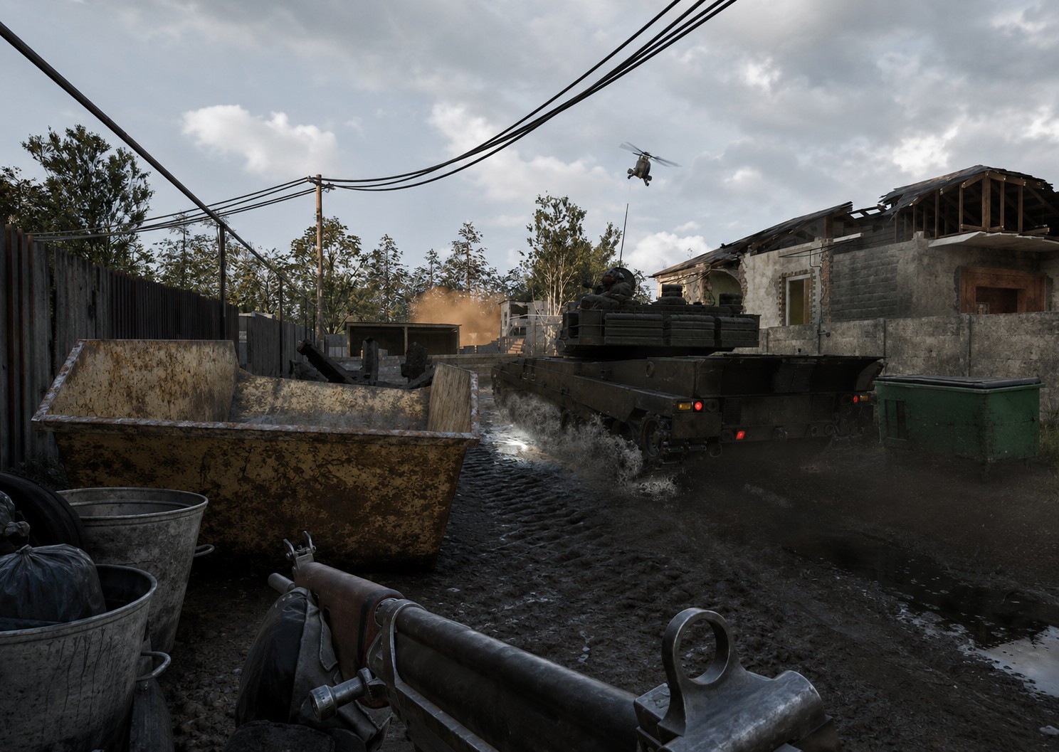 WARDOGS combined-arms firefight with infantry, vehicles, and destructible cover