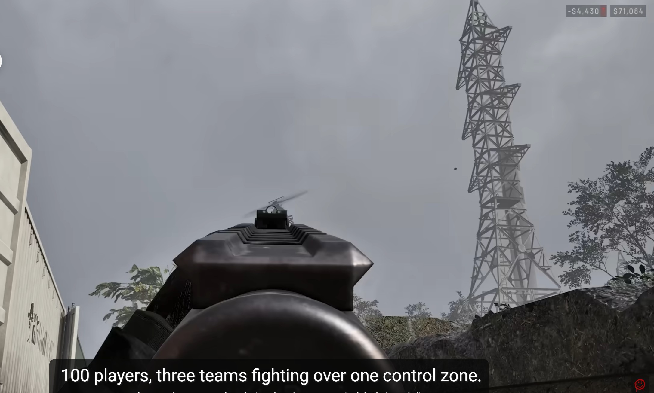 WARDOGS match view showing the contested Control Zone in the three-team game mode
